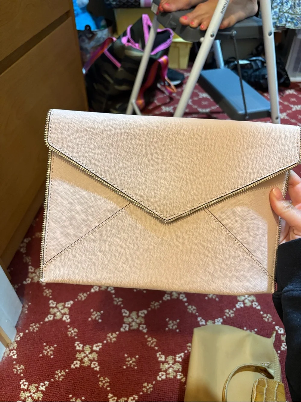 Rebecca Minkoff Baby Pink Envelope Clutch